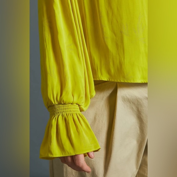 Anthropologie Liora Embroidered Button down Top XL - Picture 7 of 9